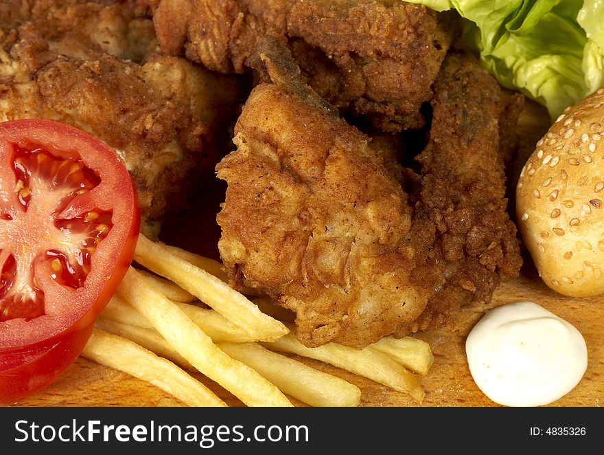 Delicious chicken wings and dressing. Delicious chicken wings and dressing