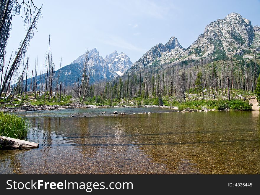 The Tetons up close from above Jenny Lake