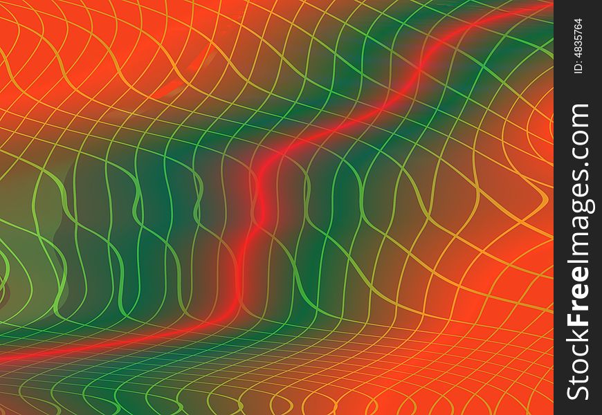 Abstract graph curve, wavy background