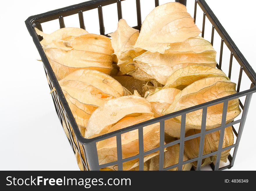 Fresh physalis isolated on a white background