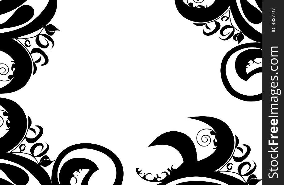 Black and white design ornament