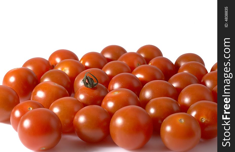 Tomatoes cherry On a white background