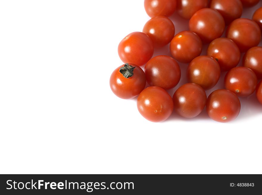 Tomatoes cherry On a white background