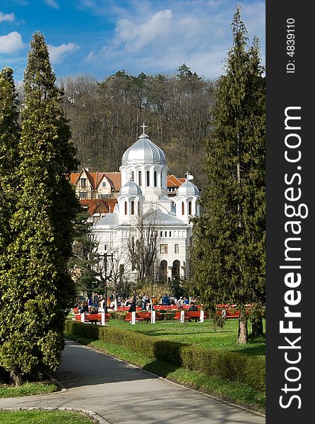 Central Park in Brasov city, preparing from spring time.