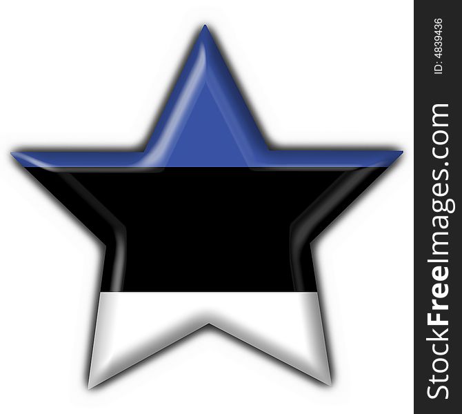 Estonia button flag star shape