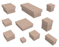 10 Boxes Stock Photography 10 Boxes Stock Photography