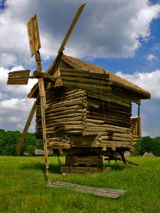 Old Wooden Windmill Royalty Free Stock Photography Old Wooden Windmill Royalty Free Stock Photography