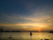 Just Before The Sun Rose Royalty Free Stock Photography Just Before The Sun Rose Royalty Free Stock Photography