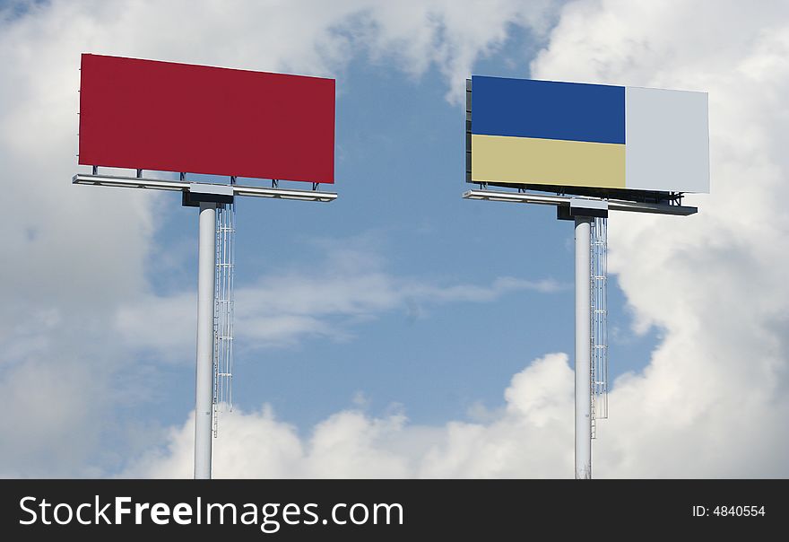 Two singboards for your advertisement. Two singboards for your advertisement