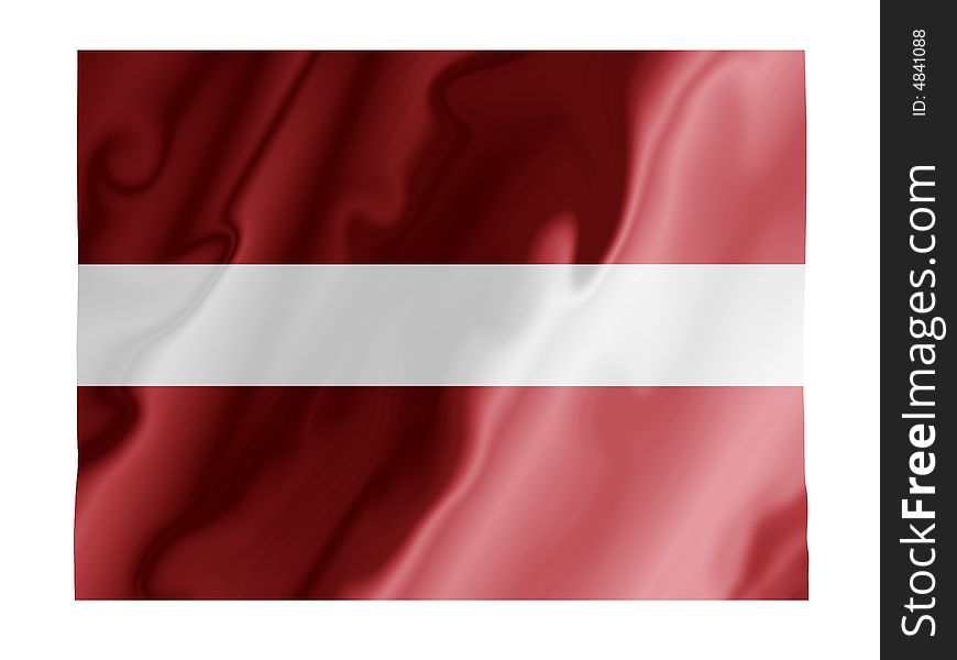 Fluttering image of the Latvian flag. Fluttering image of the Latvian flag