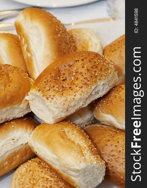 Group of bread products in the basket