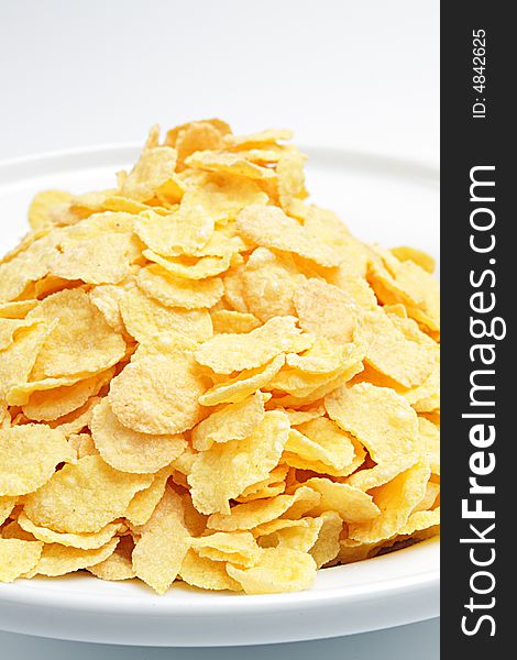 Breakfast,yellow dried corn flakes. Breakfast,yellow dried corn flakes