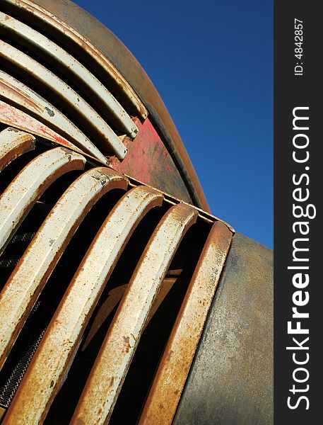 1950's vintage rust bucket pick-up truck abstract