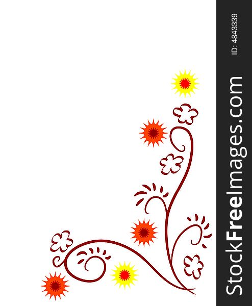 Vector floral vivid illustration background. Vector floral vivid illustration background