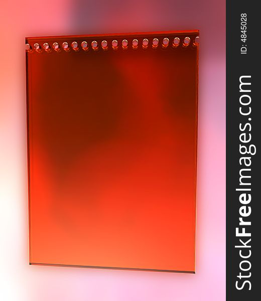Colored sheet of glass on sunset background. Colored sheet of glass on sunset background