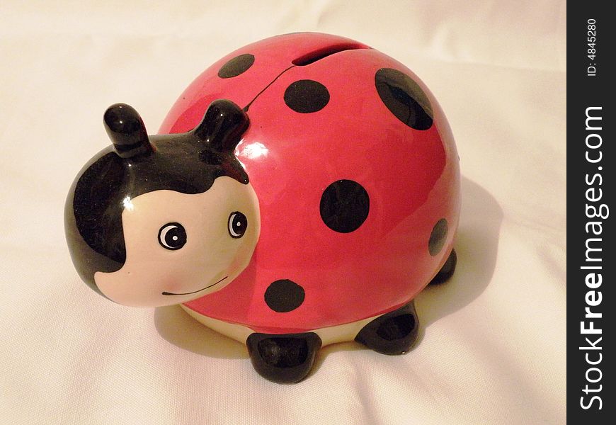 This is ceramic lady bug for saving money. This is ceramic lady bug for saving money