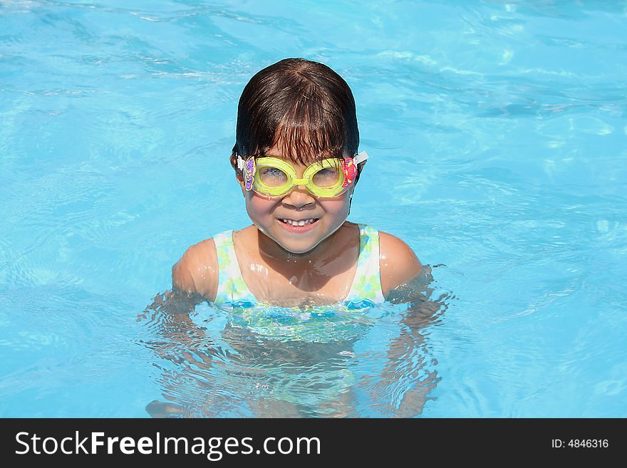 Small Girl In The Pool