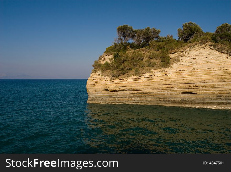 Shore line at Love Channel - Sidari (corfu island). Shore line at Love Channel - Sidari (corfu island)