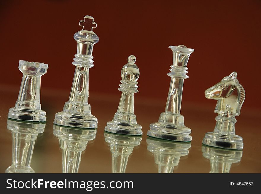 Cristal chess coins studio shot
