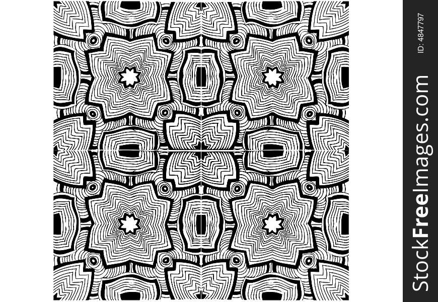 A repeating pattern with various shapes. A repeating pattern with various shapes