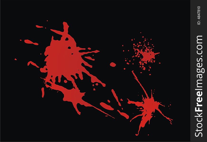 Collection of editable vector blood splashes. Collection of editable vector blood splashes