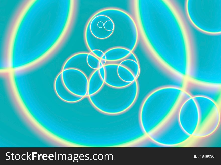 Blue and white Abstract Circles