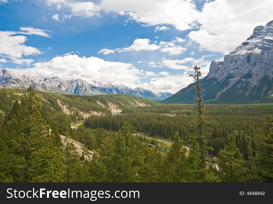 Valley in Banff Natural Park, Canada.