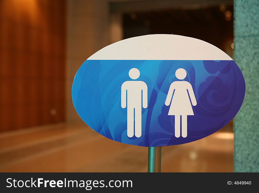 Toilet sign or washroom sign or restroom sign. Toilet sign or washroom sign or restroom sign