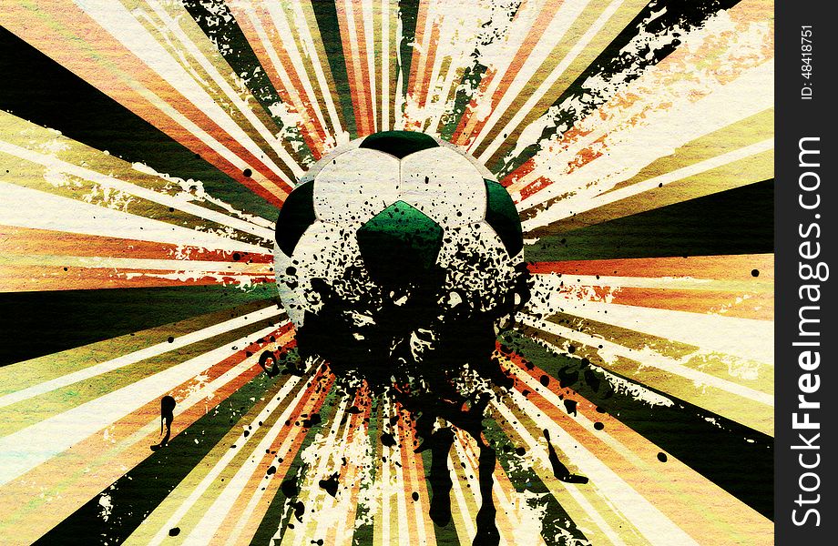 Abstract football, soccer ball on grunge background. Abstract football, soccer ball on grunge background.