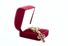 Jeweller Ornament In  Red Box Royalty Free Stock Images