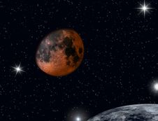 Orange Moon Royalty Free Stock Image Orange Moon Royalty Free Stock Image