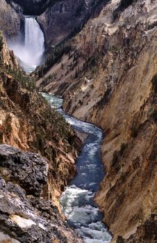 Yellowstone Falls Stock Photo