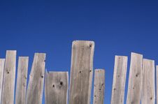 Weathered Fence And Blue Sky Royalty Free Stock Photo Weathered Fence And Blue Sky Royalty Free Stock Photo
