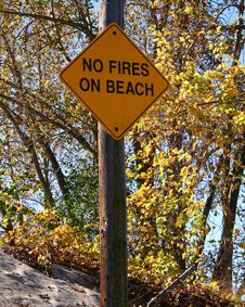 No Fires On Beach Sign Stock Images No Fires On Beach Sign Stock Images