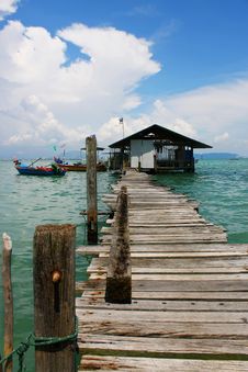 Way To Fishing Port Royalty Free Stock Photo Way To Fishing Port Royalty Free Stock Photo
