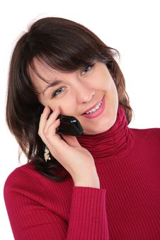 Young Woman With Cellphone Stock Images