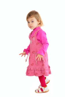 Little Girl In Pink Dress Royalty Free Stock Photography Little Girl In Pink Dress Royalty Free Stock Photography