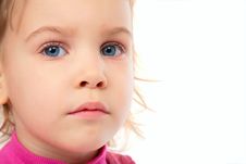 Little Girl In Pink Dress Close-up Royalty Free Stock Photography Little Girl In Pink Dress Close-up Royalty Free Stock Photography