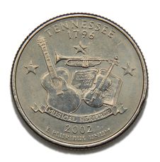 Tennessee US Quarter Dollar Royalty Free Stock Photos Tennessee US Quarter Dollar Royalty Free Stock Photos