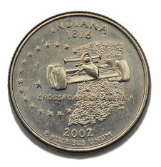 Indiana US Quarter Dollar Stock Photo Indiana US Quarter Dollar Stock Photo