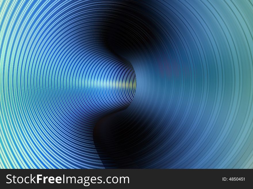 3D abstract background in shape of tunnel