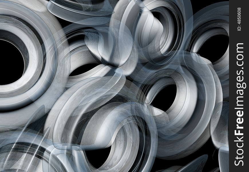 Background of abstract transparent shapes