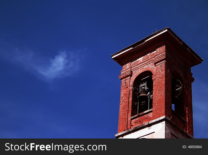 Church's steeple of Madonna Addolorata (Beata Vergine del Pianto) on lake Maggiore (Italy). Church's steeple of Madonna Addolorata (Beata Vergine del Pianto) on lake Maggiore (Italy)