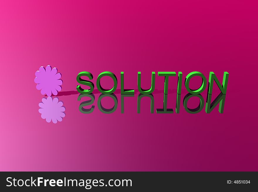 3D Logo Presentation Graphic, Solution. 3D Logo Presentation Graphic, Solution