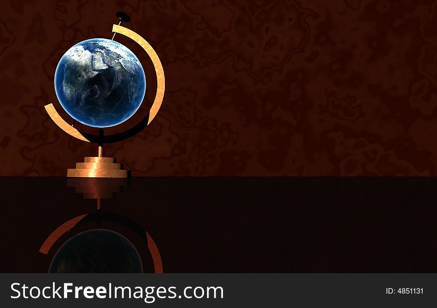 3D Presentation Illustration the Globe. 3D Presentation Illustration the Globe