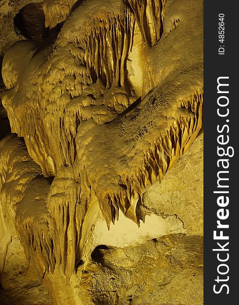 Cave formations in Carlsbad Caverns National Park. Cave formations in Carlsbad Caverns National Park