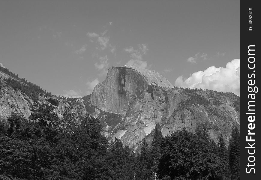 Photo of Half Dome in Yosemite National Park.