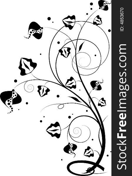 Abstract floral background. Vector illustration.