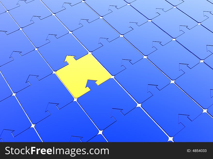 Puzzle concept abstract 3d background