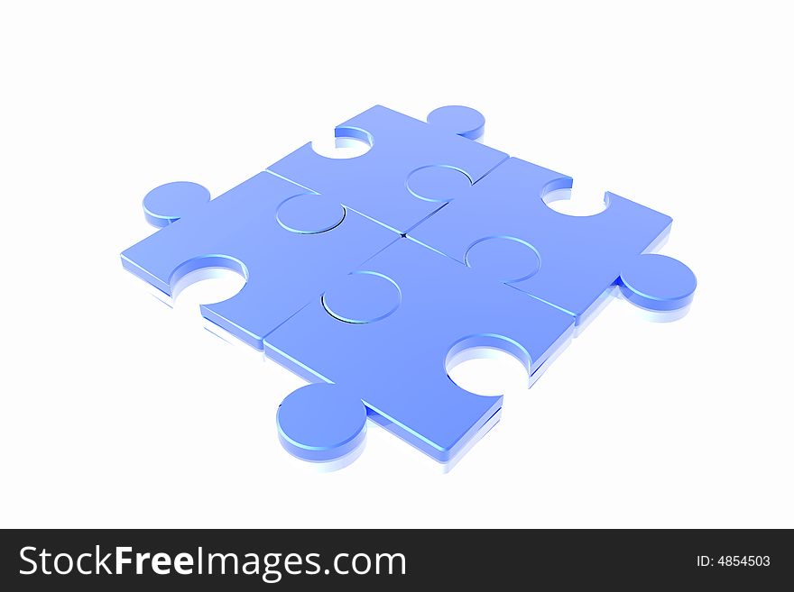 Puzzle concept isolated in white background